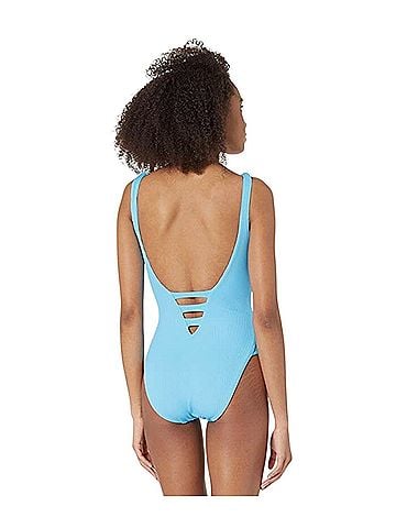 BECCA® by Rebecca Virtue Fine Line Rib Sophie  One Piece Swimsuit (view 2)