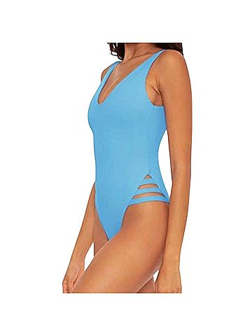 BECCA® by Rebecca Virtue Fine Line Rib Sophie  One Piece Swimsuit (view 1)