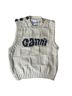 Ganni Ivory Sweater Vest Size S - photo 1