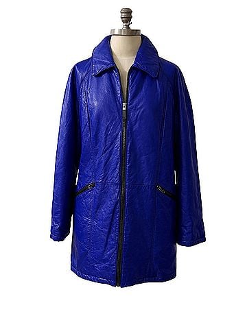Wilsons Leather Blue Limited Edition Mid Length Car Coat Leather Jacket (view 1)