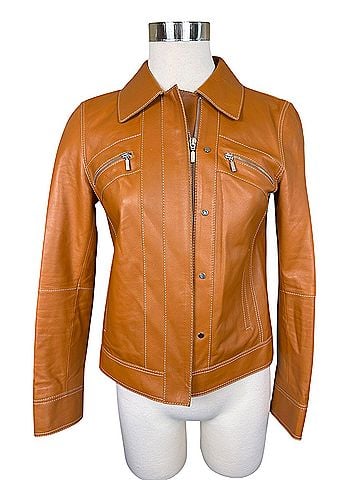 Lafayette 148 New York Leather Jacket (view 1)