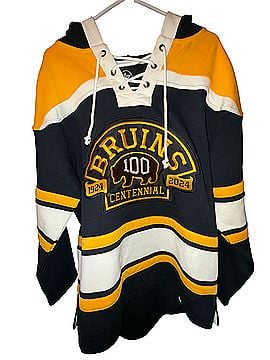 47 Brand Bruins Centennial Logo Lacer Pullover Hoodie (view 1)
