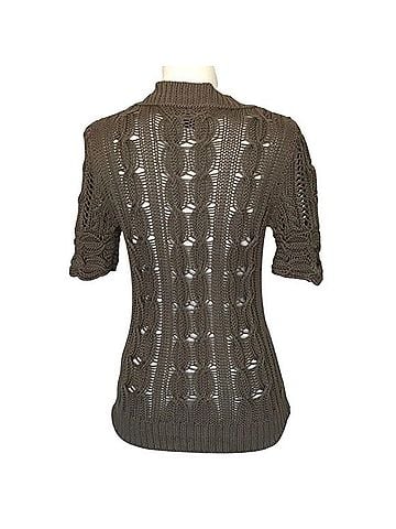 Banana Republic Half Sleeve Cable Knit Taupe Cardigan (view 2)