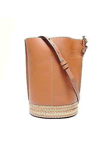 Loewe Loewe Gate Bucket Anagram Leather Shoulder Bag, Brown (view 1)