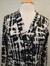 Tory Burch 100% Wool Print Black Ivory Cardigan Size L - photo 4