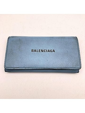 Balenciaga BALENCIAGA Everyday Long Wallet, 555709, Light Blue, Balenciaga (view 1)