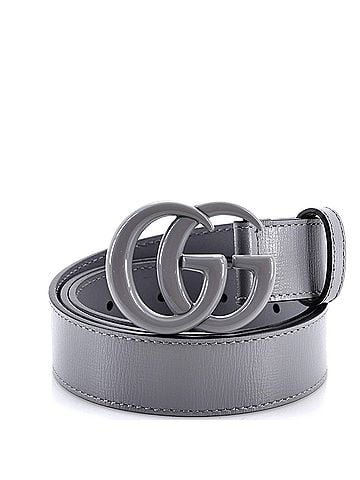 Gucci GG Marmont Monochrome Belt Leather with Enamel Wide (view 1)