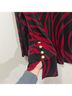 Susan Graver Animal Print Black Red Long Sleeve Blouse Size 2X - photo 4