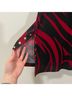 Susan Graver Animal Print Black Red Long Sleeve Blouse Size 2X - photo 5