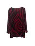Susan Graver Animal Print Black Red Long Sleeve Blouse Size 2X - photo 2