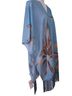 Bon Bon 100% Polyester Floral Blue Brown Swimsuit Cover Up One size - photo 4
