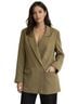 Express 59% Recycled Polyester 41% Polyester 100% Polyester Solid Green Blazer Size XL - photo 1