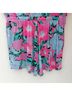 Jen's Pirate Booty 100% Viscose Floral Multi Color Pink Blue Romper Size L - photo 9