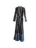 we are LEONE 100% Silk Stripes Black White Blue Active Dress Size XS - photo 9