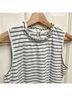 t.la Stripes White Black Sleeveless Top Size S - photo 5