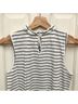 t.la Stripes White Black Sleeveless Top Size S - photo 6