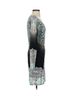 Hale Bob Snake Print Paisley Black Blue White Cocktail Dress Size 8 - photo 7