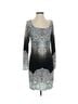 Hale Bob Snake Print Paisley Black Blue White Cocktail Dress Size 8 - photo 1