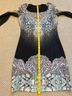 Hale Bob Snake Print Paisley Black Blue White Cocktail Dress Size 8 - photo 8