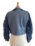 Sandro 100% Leather Blue Silver Leather Jacket Size 1 - photo 2