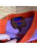 Marc Jacobs 100% Wool Stripes Orange Purple Pullover Sweater Size XS - photo 3