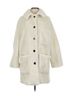 Zara 100% Polyester Solid White Faux Fur Jacket Size M - photo 1