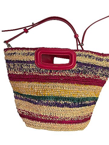 Maje Mini Striped Basket Tote (view 1)