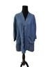 Eileen Fisher 100% Tencel Lyocell Checkered-gingham Blue Jacket Size M - photo 1