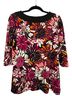 AB Studio Floral Multi Color 3/4 Sleeve Top Size L - photo 2