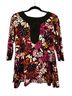AB Studio Floral Multi Color 3/4 Sleeve Top Size L - photo 1