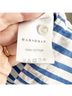 Harshman 100% Cotton Stripes Blue White Short Sleeve Button-Down Shirt Size M - photo 5