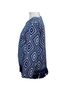 J. McLaughlin 100% Polyester 100% Cotton Aztec Or Tribal Print Blue White Jacket Size M - photo 2
