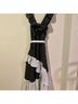 Q&A 100% Polyester Polka Dots Black White Cocktail Dress Size XS - photo 5