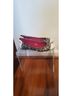 Coach 100% Leather Animal Print Color Block Graphic Ivory Burgundy Gold Flats Size 7 1/2 - photo 8