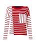 CAbi Stripes Red White Blue Long Sleeve Jersey Size S - photo 1