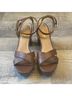 Sun + Stone Solid Brown Tan Heels Size 11 - photo 4