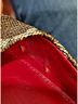 Coach 100% Leather Animal Print Color Block Graphic Ivory Burgundy Gold Flats Size 7 1/2 - photo 10