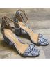 Madden Girl Snake Print Multi Color Black Blue Heels Size 10 - photo 6