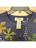 Talbots Floral Blue Green Brown Ivory Cardigan Size S - photo 3