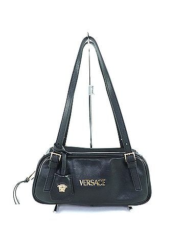 Versace VERSACE 1015792 Versace Tag Nappa Bowling Bag with Medusa Charm Leather Handbag Black Comes Box and Dust Made in Italy Women's (view 1)