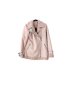Peach aspen Faux Leather Jacket (view 1)