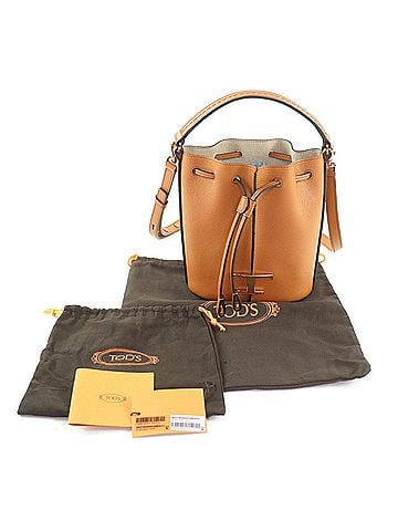 Tod's Tod's TOD’S XBWTSAQ0000Q8ES410 TSA SECCHIELLO MICRO T-Timeless Leather 2-Way Bucket Bag Shoulder Brown Gold Hardware Comes with Box and Dust Made in Italy Women's (view 2)