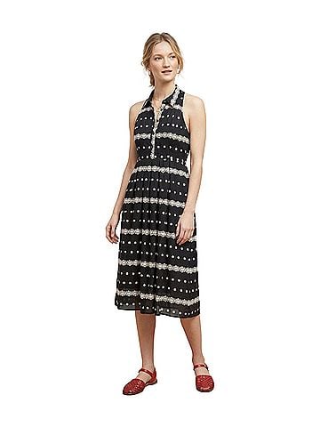 Eva Franco embroidered maxi halter Casual Dress (view 1)