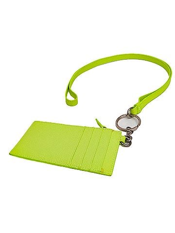 Balenciaga Balenciaga Coin Card Holder 594548 Men,Women Leather Coin Purse/coin Case Fluorescent Yellow (view 2)