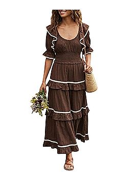Anthropologie tiered ruffle maxi Casual Dress (view 1)