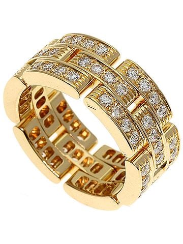 Cartier Cartier Maillon Panthère Full Diamond Ring #50 18K Yellow Gold Women's CARTIER (view 1)