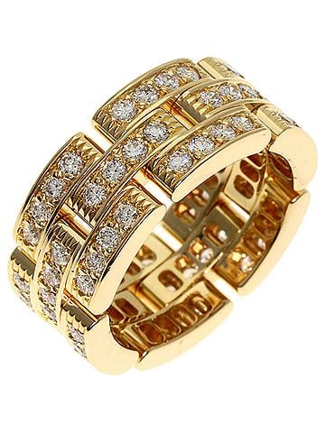 Cartier Cartier Maillon Panthère Full Diamond Ring #50 18K Yellow Gold Women's CARTIER (view 2)