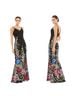 Mac Duggal 100% Polyester Floral Black Cocktail Dress Size 14 - photo 1