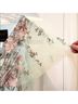 Mac Duggal 100% Polyester Floral Teal Cocktail Dress Size 4 - photo 8