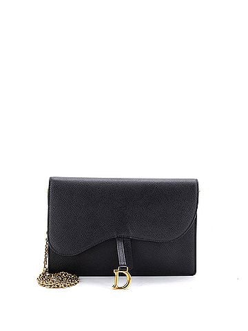 Christian Dior Saddle Chain Clutch Leather (view 1)